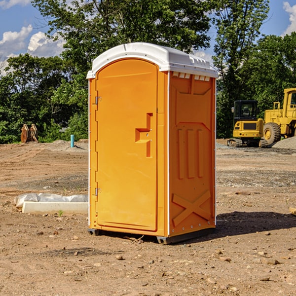 how often are the portable restrooms cleaned and serviced during a rental period in Hanover